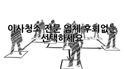 이사청소 전문 업체, 후회없는 선택하세요!