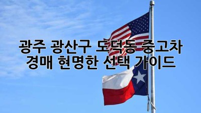 광주 광산구 도덕동 중고차 경매: 현명한 선택 가이드
